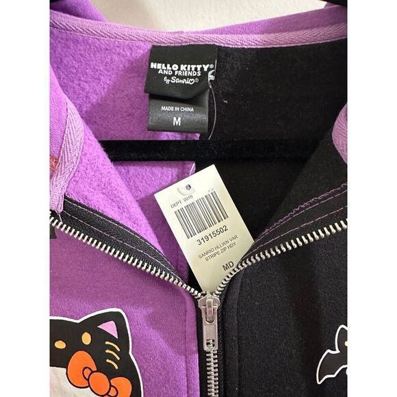 Sanrio Hello Kitty and Friends Halloween Zip Hoodie Jacket Size Medium - Picture 4 of 6